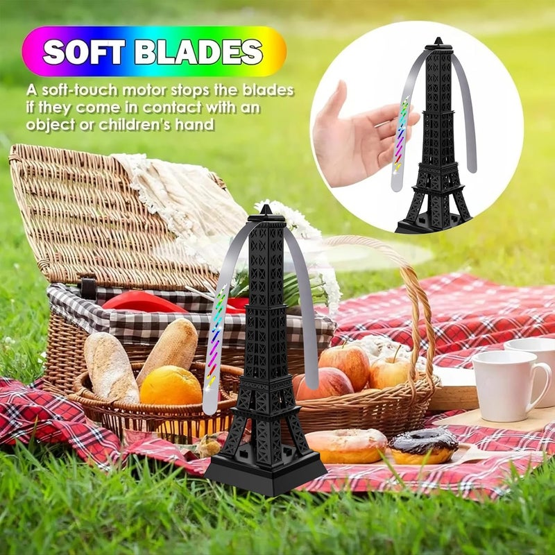KTDRJN Table Fans,Food Indoor Outside,4 Pack Portable Outdoor Picnic Fan,Batteries Powered Table Restaurant, Party, Home,Outdoor Dinner(Tower Type) - Image 2